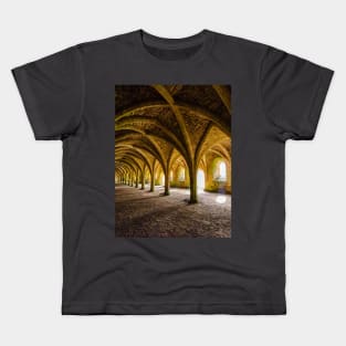 The Vaulted Cellarium, Fountains Abbey Kids T-Shirt